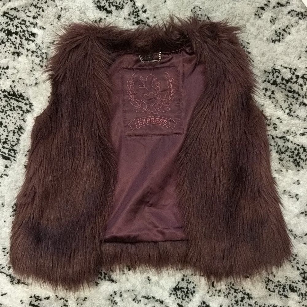 Express Faux Fur Vest